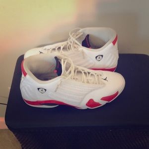 jordan 13 white and red